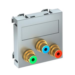 Draagplaat cinch 3x kopp. connect.-connect. 45x45mm 6105144