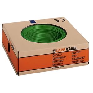 Ring a 100m. stuurstroomkabel H05V-K 1x1mm² GN groen