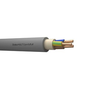 Haspel a 500m. kabel YMz1K HULT halogeenvrij Cca 0,6/1kV gy# 3G4mm² (geel/groen - blauw - bruin)