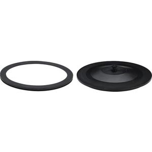 Pendelklep 100/125 kunststof/zwart