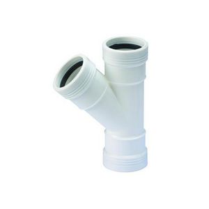 Wafix PP manchet T-stuk 45° 40mm wit 3x mof