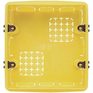 Inbouwdoos 2x3m recht geel 106x117x52mm VVE=2