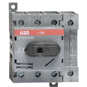 Lastscheider 4P 63 A AC/22/AC 23 bodem/DIN-rail montage