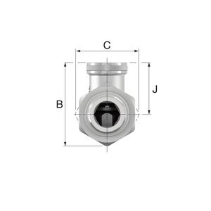 Voetventiel recht MF G1/2 Ni Simplex VVE=10