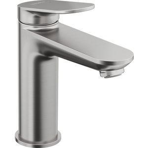 Wave 1-hendel wastafelmengkraan M rvs geborsteld sprong 122mm