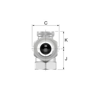 Voetventiel haaks MF G1/2 Ni Simplex VVE=10
