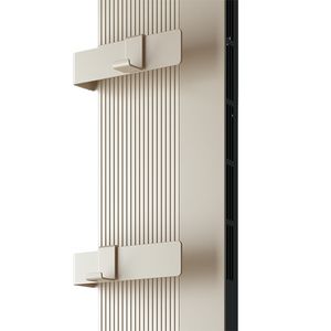 Set a 2st. Mikado handdoekbeugels + haken Metaal zand
