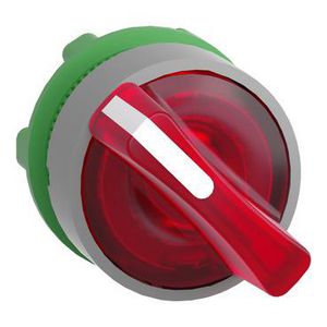 red illum selector switch head 2-position stay put cp grey