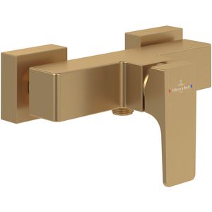 Eengreeps douchekraan Architectura Square Brushed Gold