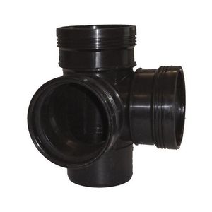 Wafix PP manchet hoek T-stuk 88° 110mm zwart 3x mof/spie VVE=8