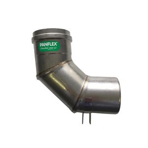 Schachtbocht Inox 90° met oog 80mm