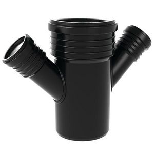 Sitech+ geluidsarm PP dubbel T-Stuk 45° 110x50x50mm