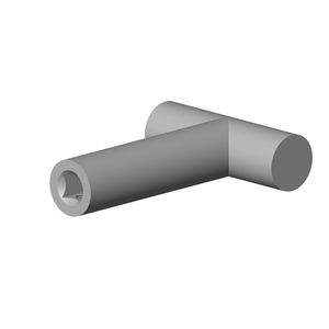 Houder toiletrolhouder+klep 57X13X40mm-BG