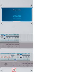 6-groepenverd. HS 2x ALS 63A+PV HACO 16A/300mA+kookgr. 1/3f