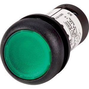 Signaaldrukknop compact vlak groen terugv. 1no/0nc 136633