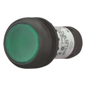 Signaaldrukknop compact vlak groen terugv. 1no/0nc 136634