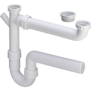 Afvoerverbinding 1 1/2x50 x90-310 kunststof/wit 79485-110536