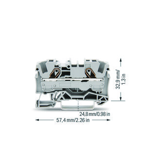 2-draads rijgklem 6mm² grijs 2006-1201 VVE=50
