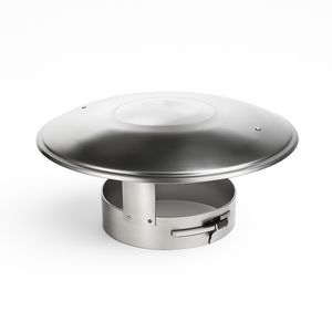 Schoorsteenkap Twin RVS 100mm