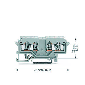 Dubbele rijgklem 2,5mm² markeringsh. zijkant 280-626 VVE=100