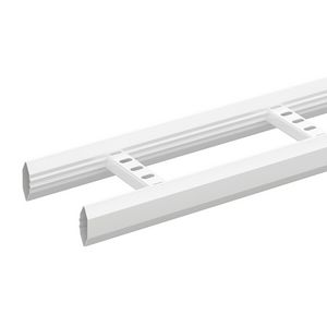Lengte a 3m. Kabelladder gesl. zijprofiel 55x150mm zinkpox wit RAL9010