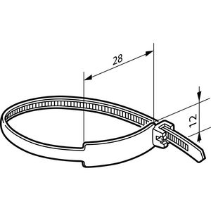Bundelband transparant L180 B4.6 Colring VVE=100