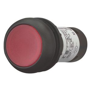 Signaaldrukknop compact vlak rood terugv. 0no/1nc 136636