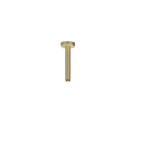 Plafondbuis / douchearm plafond 15cm 1/2" geborsteld mat goud