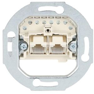 Datacontactdoos 2x modular jack RJ45 RJ45/12 ISDN cat3 (0214)