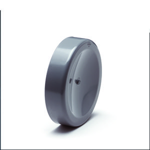 PVC kap voor spie-eind 200mm grijs