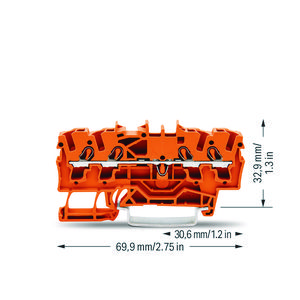 4-draads rijg 2,5mm² voor Ex e II-oranje 2002-1402 VVE=100