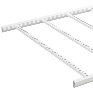 Lengte a 3m. Kabelladder gesl. zijprofiel 55x1000mm zinkpox wit RAL9010