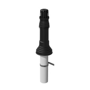 Dakdoorvoer ROLUX UNIVERSE HR concentrisch 60/100 zwart R131 incl. flexibele schaal 