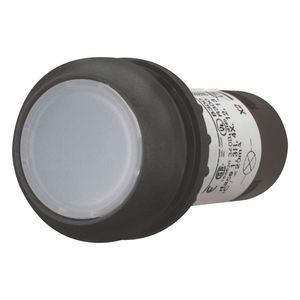 Signaaldrukknop compact vlak wit terugv. 1no/0nc 136639