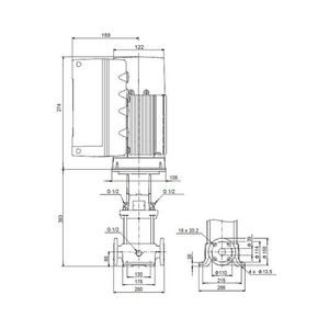 Centrifugaalpomp CRE10-03 AN-FJ-A-E-HQQE 3x380-500 60 HZ