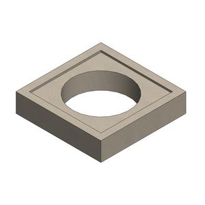 Fundatieplaat 600x600x70mm tbv PK-Putrand