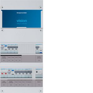 6-groepenverd HS 2xALS 40A+HACO 16A/30mA+kookgr.+beltrafo 1f