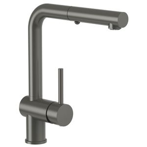 Keukenmengkraan LIGHT met uittrekbare mousseur 2 straalsoorten Mercury grijs