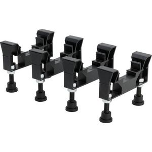 verstelvoet-set 70 kunststof/zwart