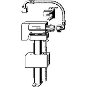 Vulventielset kunststof/geel/grijs
