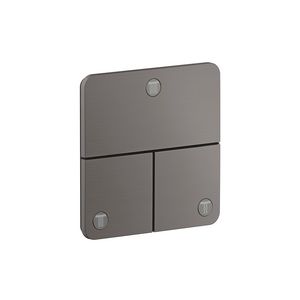Stopkraan afbouwdeel 3F SoftSquare Brushed Black Chrome ShowerSelect ID