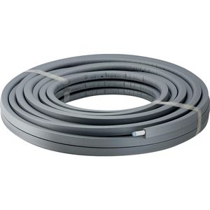 Rol a 50m. meerlagenbuis ML-therm (verwarming) wit 16x2mm + 13mm isolatie grijs