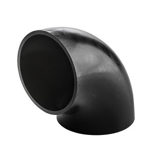 PE bocht 90° 160mm PN4 kleine straal zwart