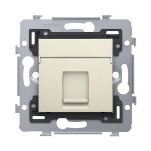 Stopcontact 1RJ45-aansl. UTP Cat. 5E PoE++ vlak cream