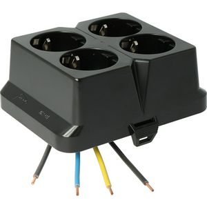 AK2-C4Deksel met geintegreerde4V-cd. zwart VVE=25