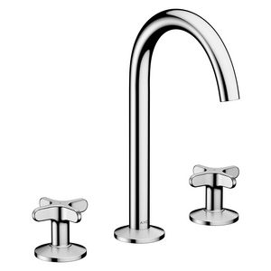 Wastafelmengkraan AXOR One 3-gats 170 en PO afvoer chroom