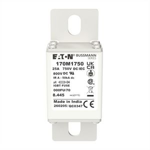 Zekering hoge snelheid 25A DC 750V 000 24x36x96mm aR VVE=5