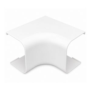 Binnenbocht kort 90° 125x75mm wit PVC RAL9010