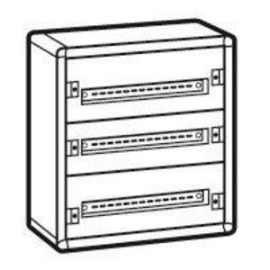 Behuizing wand metaal staal 3 rijen 72 mod. XL3 160
