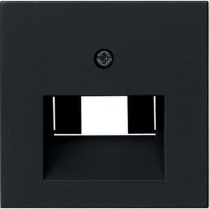 Afdekking UAE/IAE + netwerkaansluitdoos System 55 zwart m